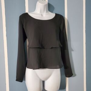 NWT Black Layered Women's Blouse